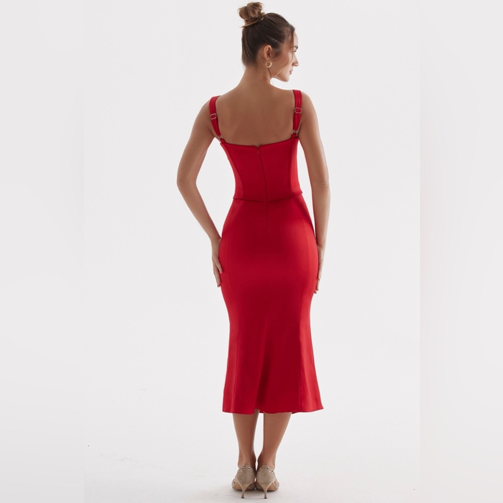 House of CB Valencia Red Rose Corset Dress - Picture 4 of 8